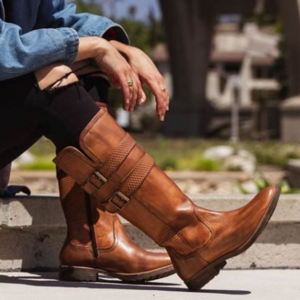 ROAN by Bed Stu Riding Boot DATE Knee High Brown Women's 9 NEW MSRP $149